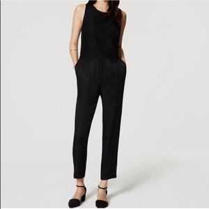 LOFT Black Lace Jumpsuit